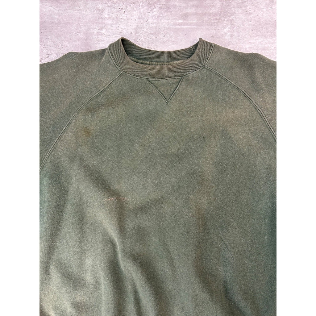 Vintage GAP Blank Green Pullover Crewneck Sweatshirt Size Medium