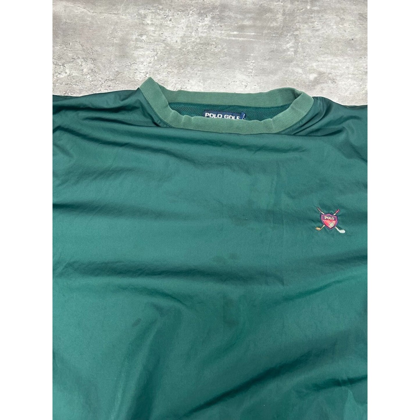 Vintage 90s Polo Golf Embroidered Crest Nylon Pullover Windbreaker Jacket Size XXL