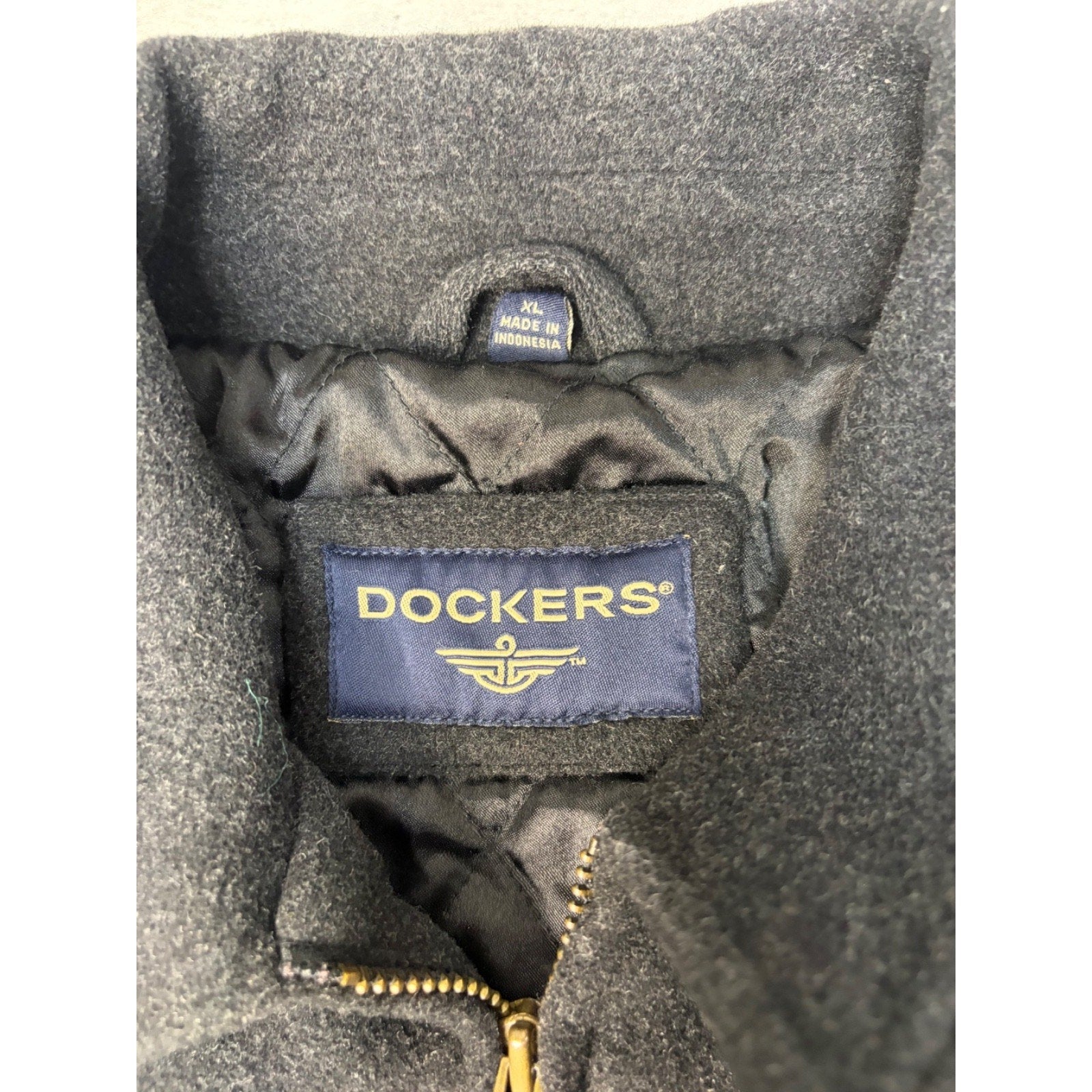 Vintage Dockers Quilted Lined Bomber Jacket Size XL