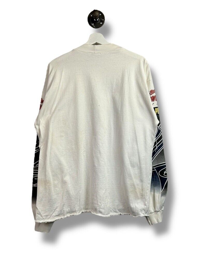 Vintage 90s AMA Supercross Long Sleeve Motocross Jersey T-Shirt Size XXL White