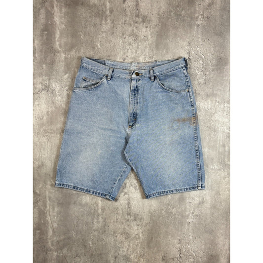 Vintage Wrangler Authentic Jeans Light Wash Denim Shorts Size 33 Blue