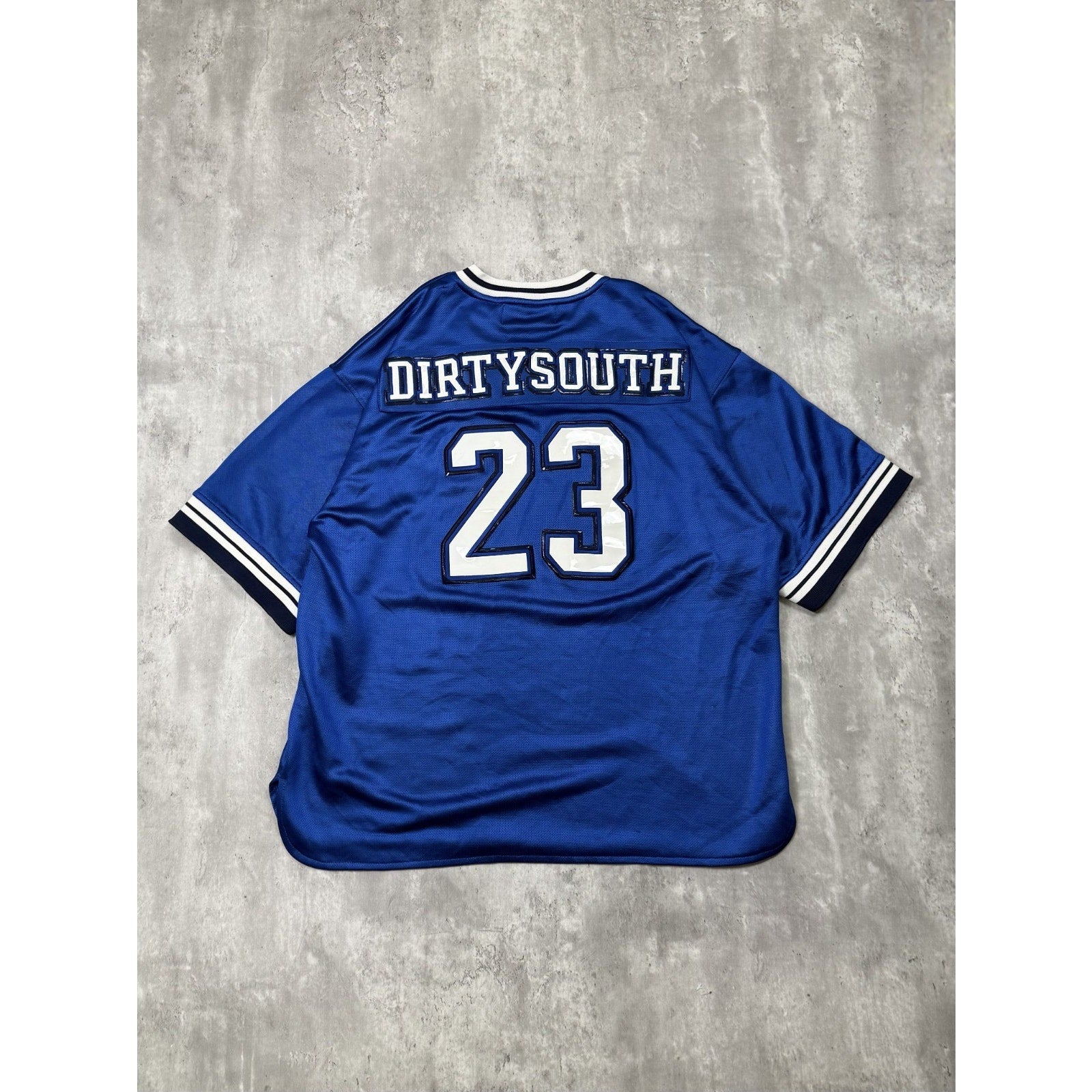 Vintage Y2K Dirty South #23 Stitched Arc Spellout Blue Football Jersey Size XL