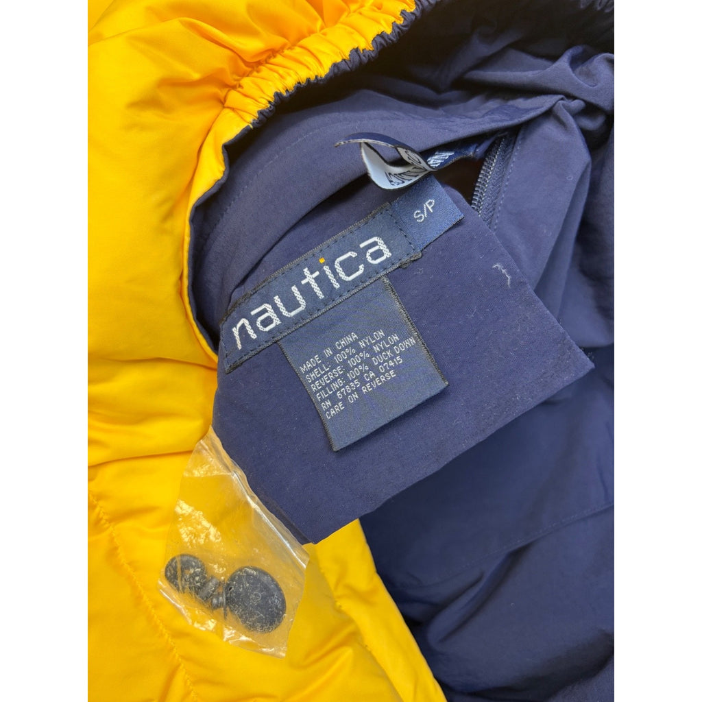 Vintage 90s Nautica Navigation Insulated Reversible Puffer Jacket Size Small