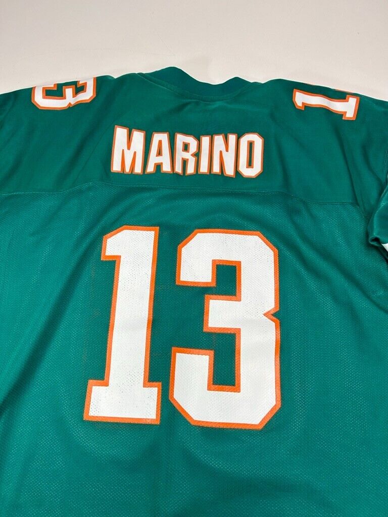 Vintage 90s Dan Marino #13 Miami Dolphins Reversible Football Jersey Size XL