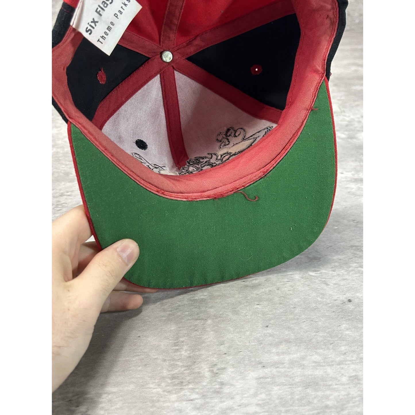 Vintage 1994 Looney Tunes Taz Embroidered Cartoon Character Snapback Hat OSFA