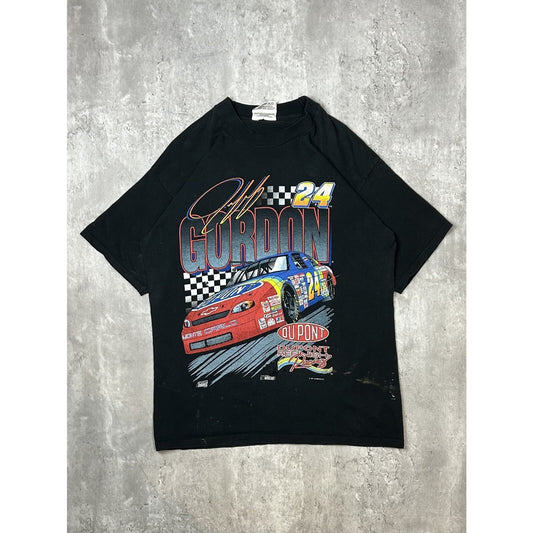 Vintage 1997 Jeff Gordon #24 Nascar DuPont Big Graphic T-Shirt Size Large