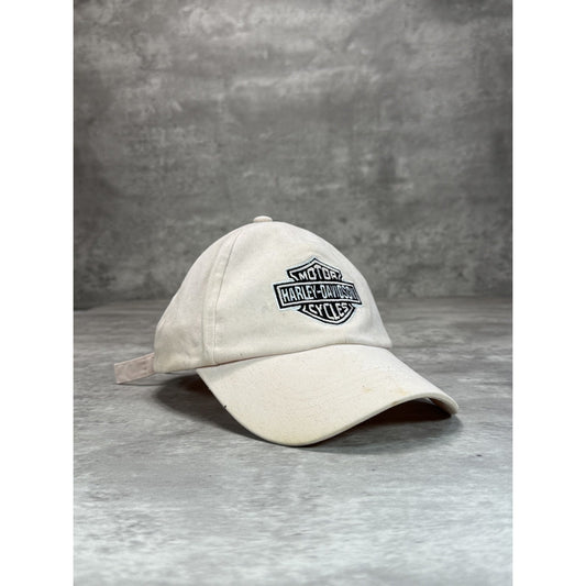 Vintage Harley Davidson Motorcycles Embroidered Logo Strapback Hat OSFA