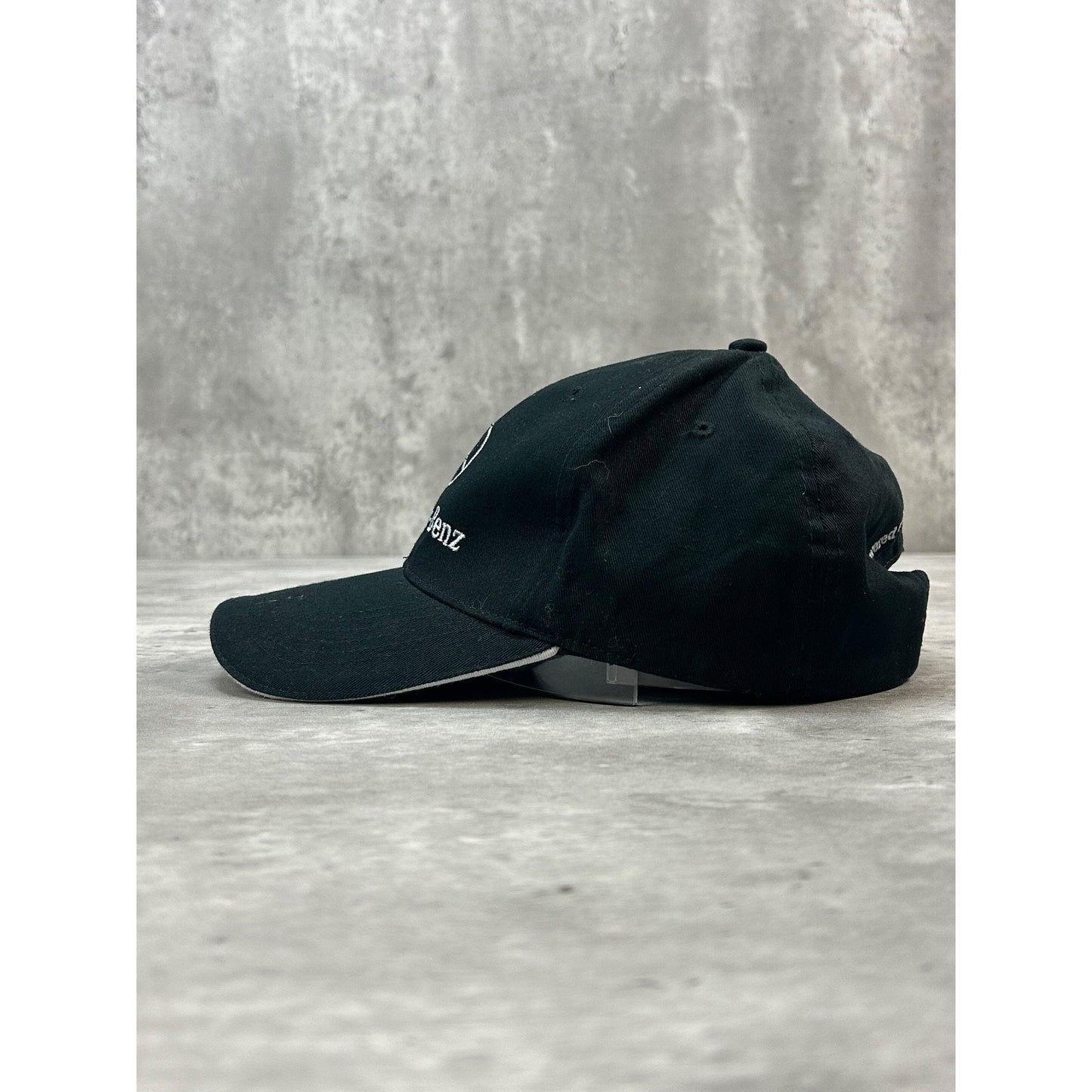 Mercedes Benz Embroidered Spellout Logo Strapback Hat OSFA