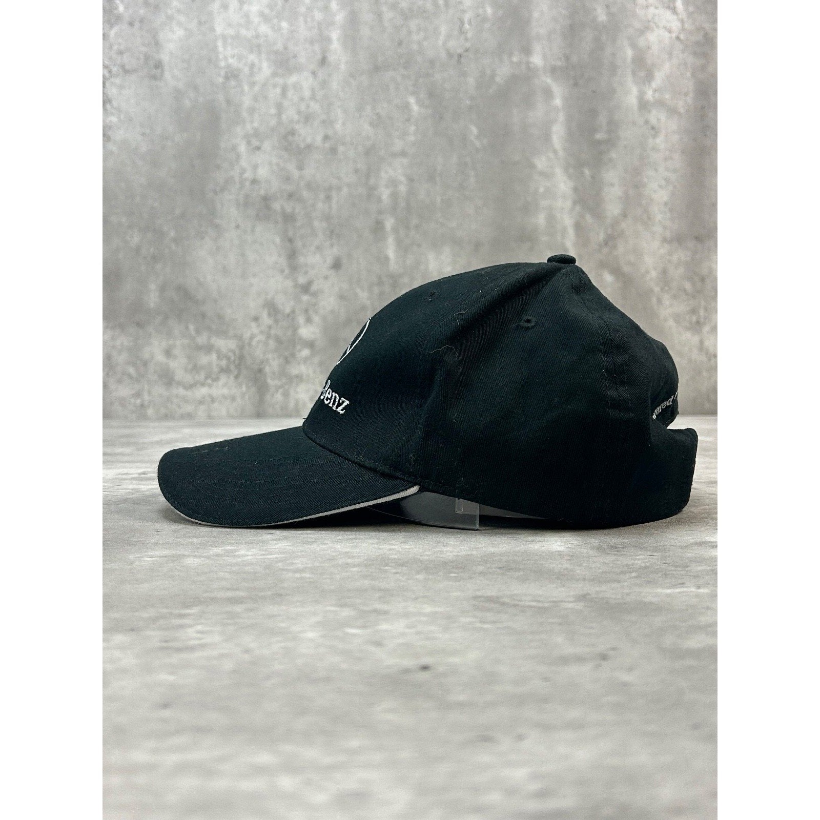 Mercedes Benz Embroidered Spellout Logo Strapback Hat OSFA