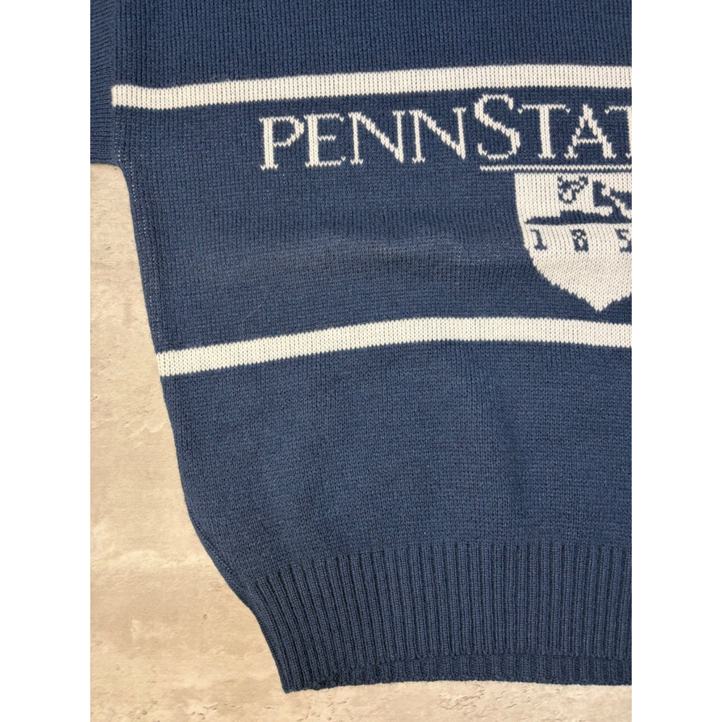 Vintage 1980s Penn State Nittany Lions NCAA Cliff Engle Knit Sweater Size Large