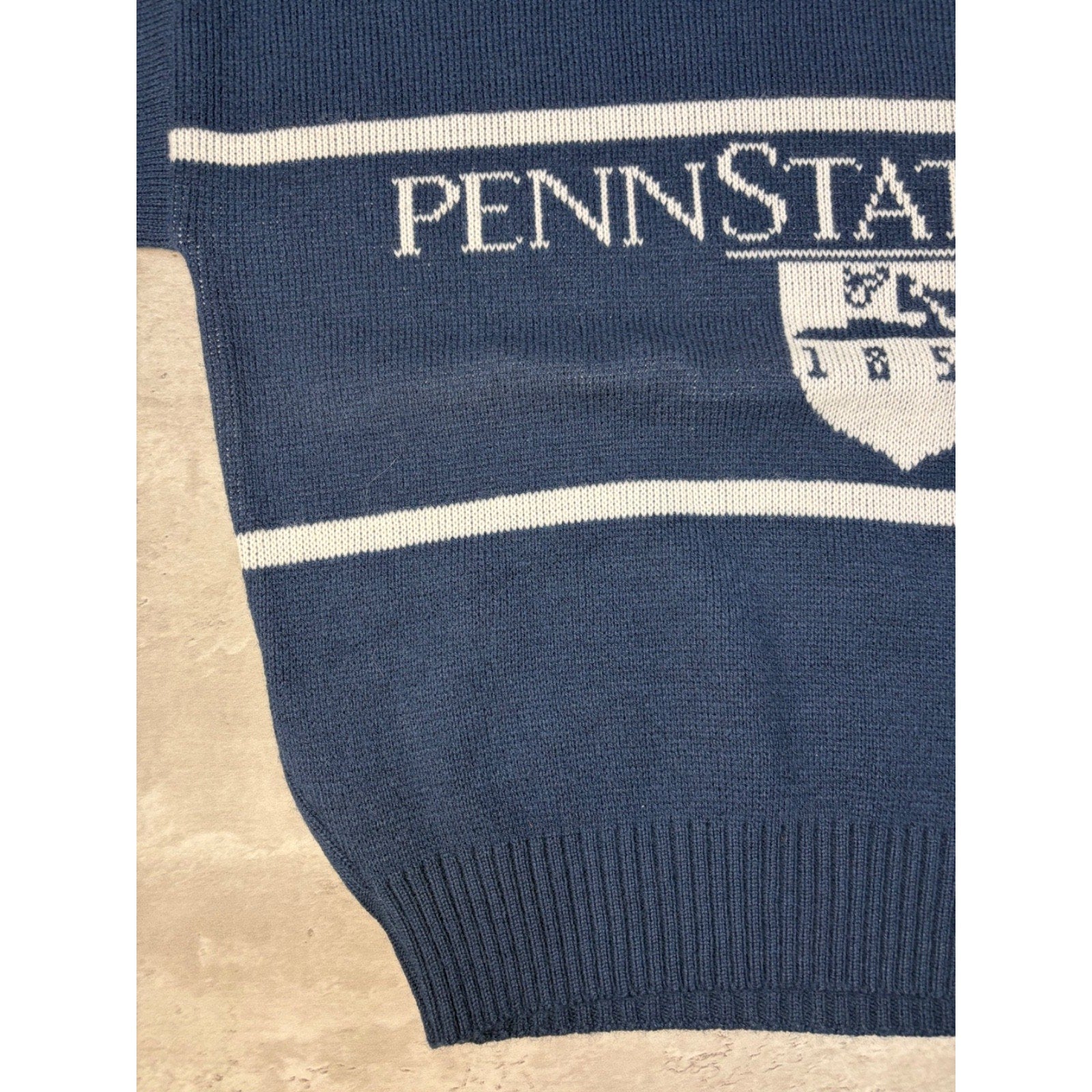 Vintage 1980s Penn State Nittany Lions NCAA Cliff Engle Knit Sweater Size Large