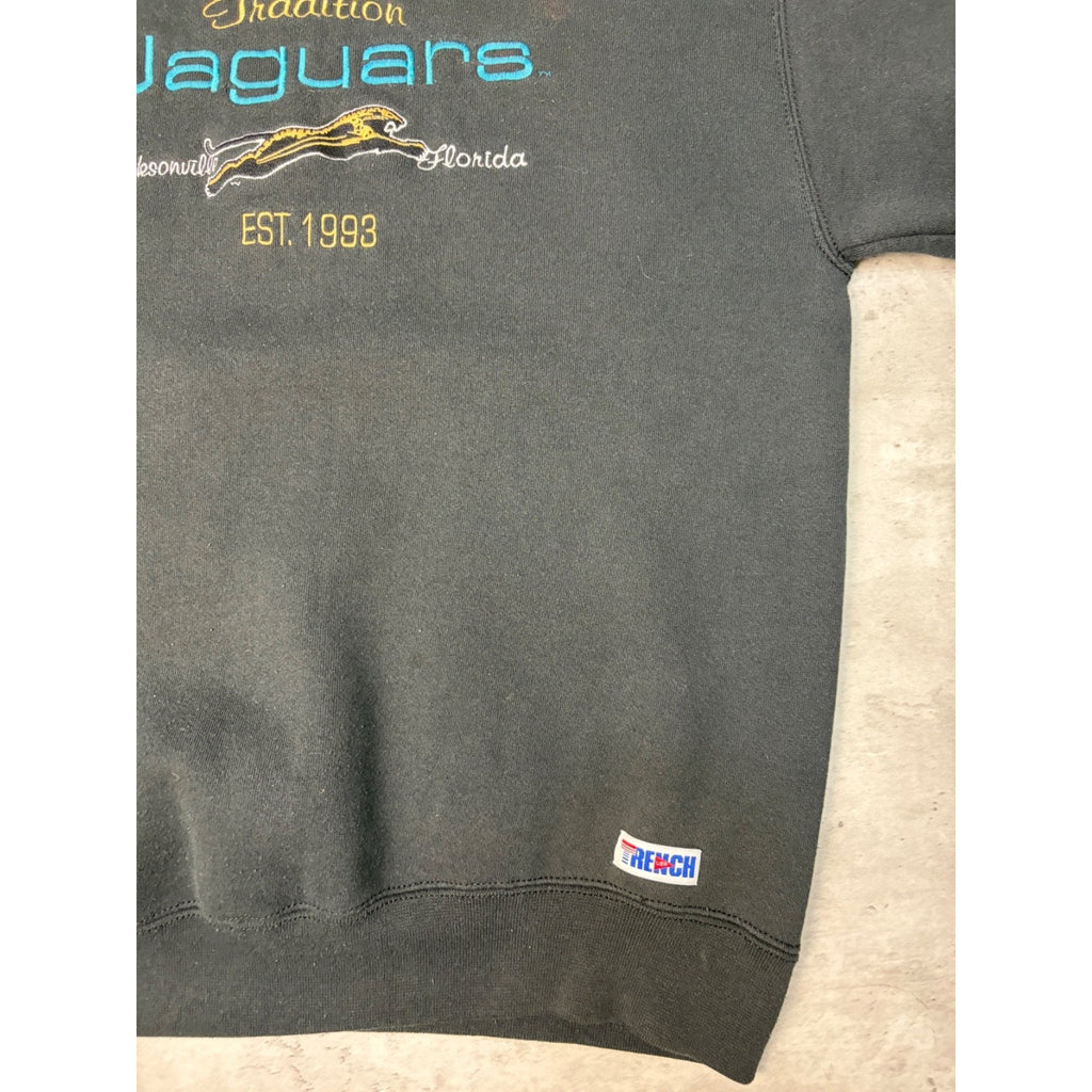 Vintage 90s Jacksonville Jaguars NFL Embroidered Banned Logo Sweatshirt Sz Large