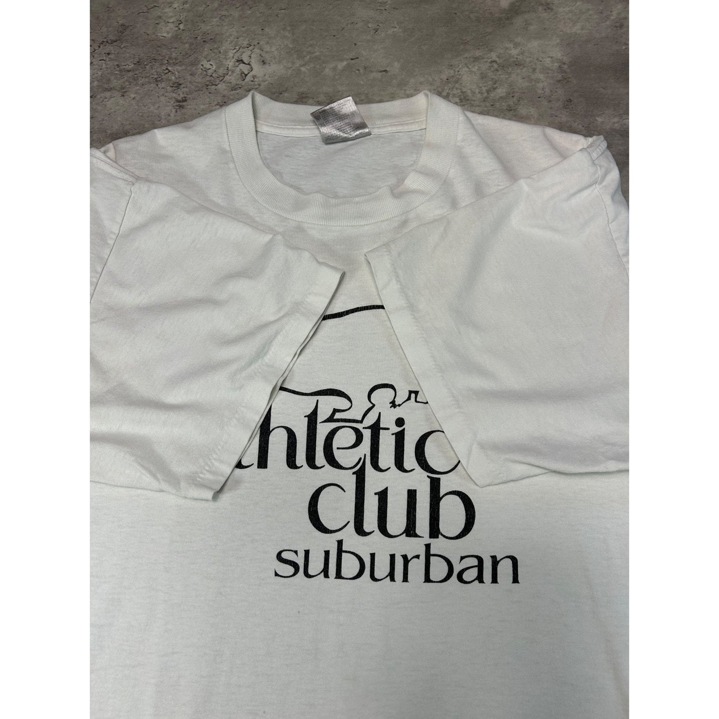 Vintage 90s Athletic Club Suburban Bison Graphic Spellout T-Shirt Size XL