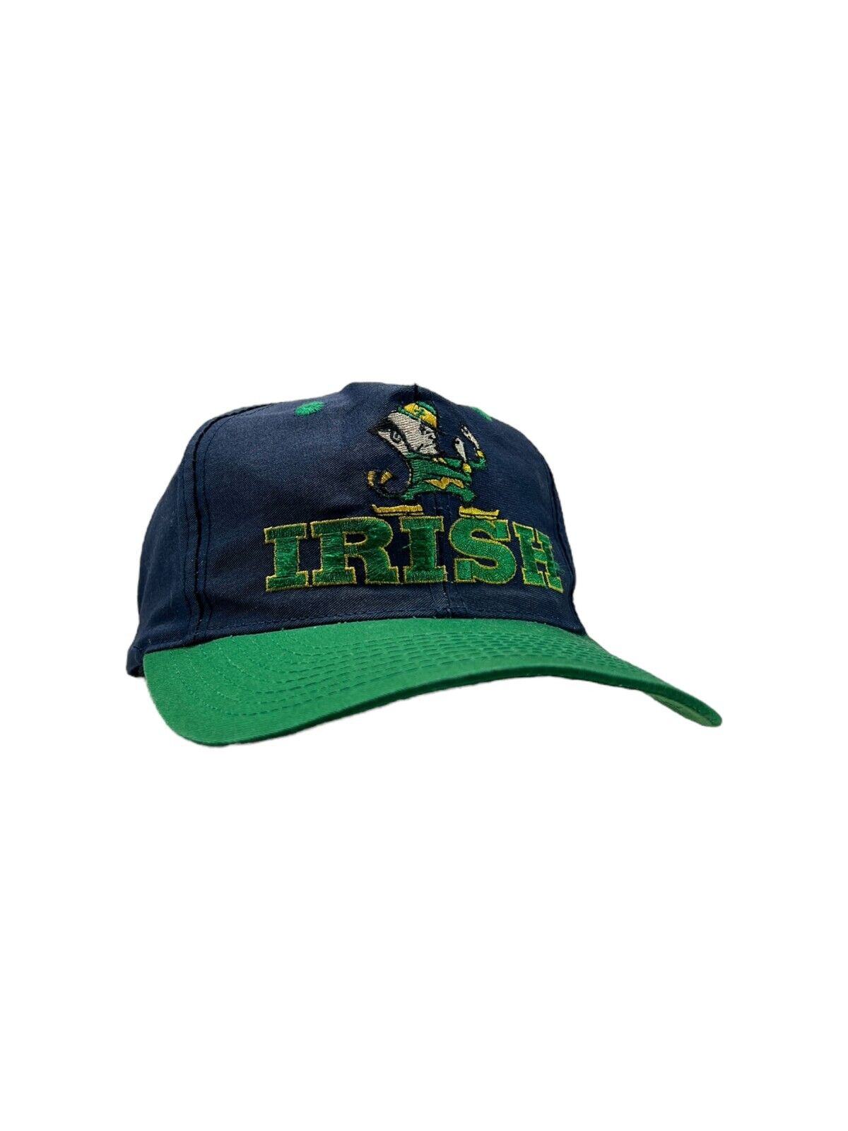 Vintage 90s Notre Dame Fighting Irish NCAA Embroidered Strapback Hat OSFA