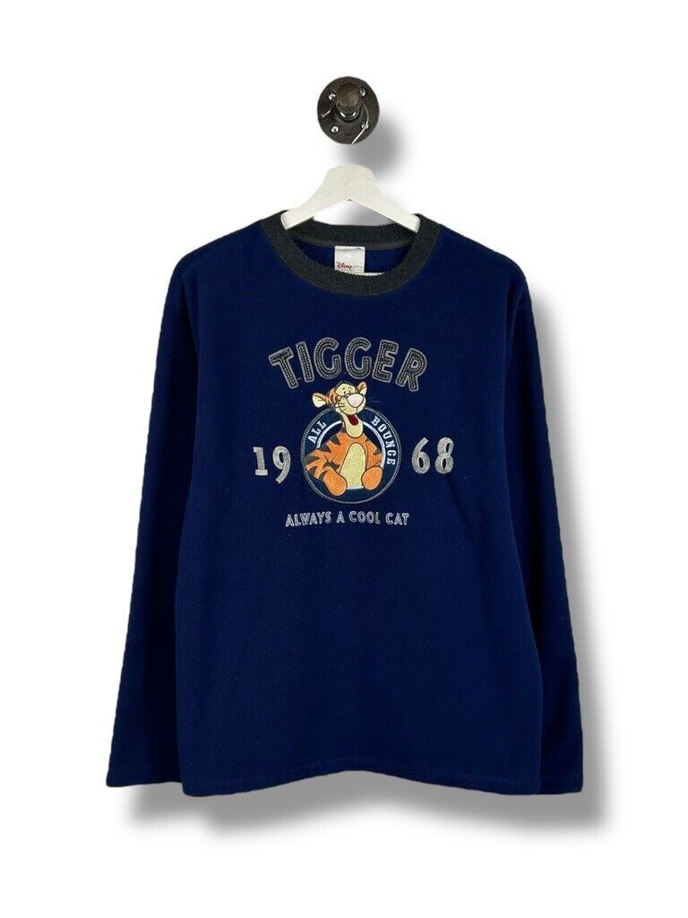 Vintage Winnie The Pooh Tigger Cartoon Graphic Fleece Sweatshirt Size Medium