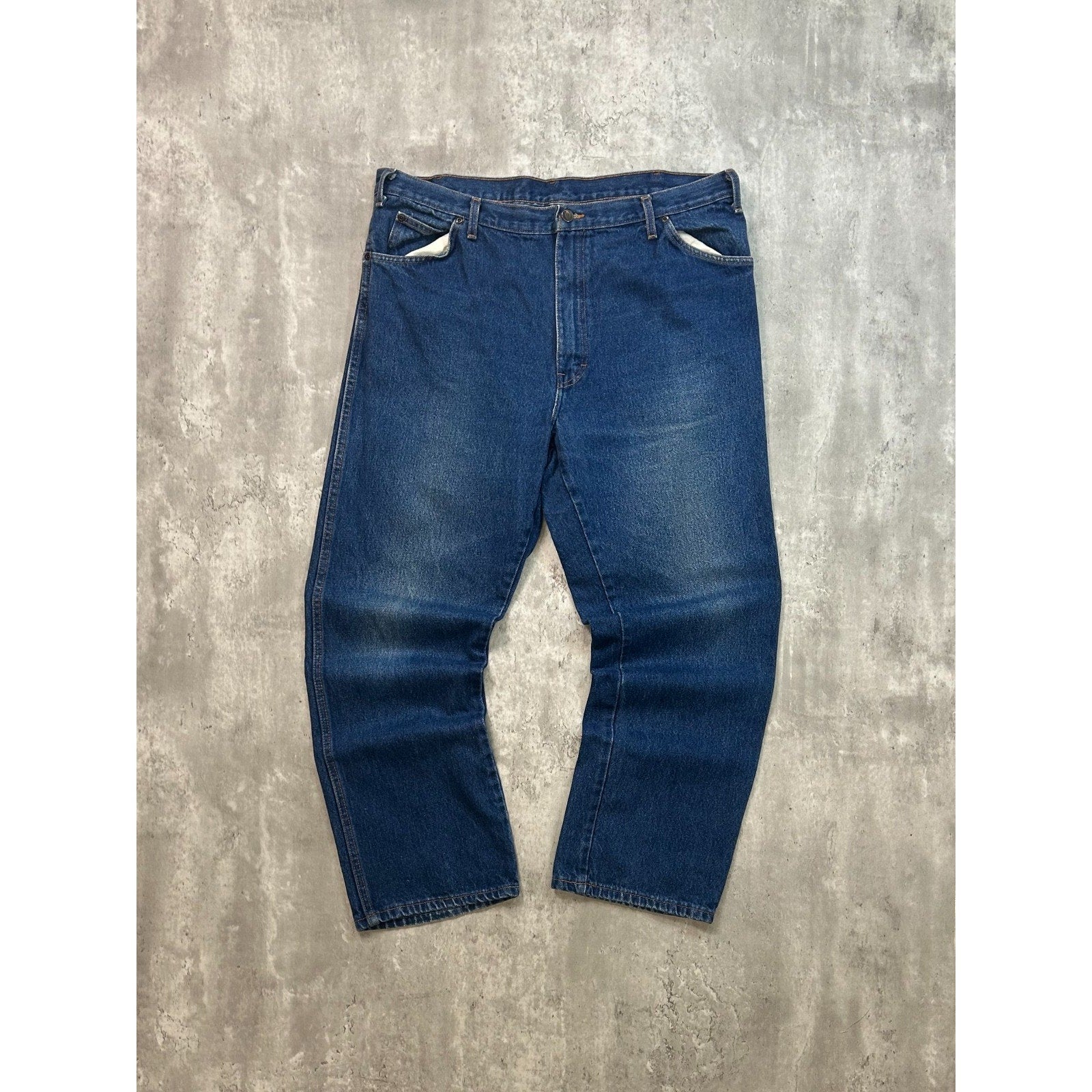 Vintage Dickies Regular Fit Dark Wash Denim Workwear Pants Size 40