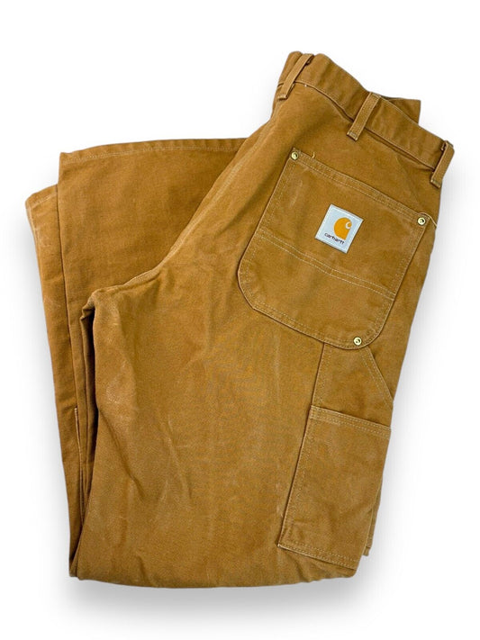 Vintage 90s Carhartt Canvas Workwear Double Knee Carpenter Pants Size 34