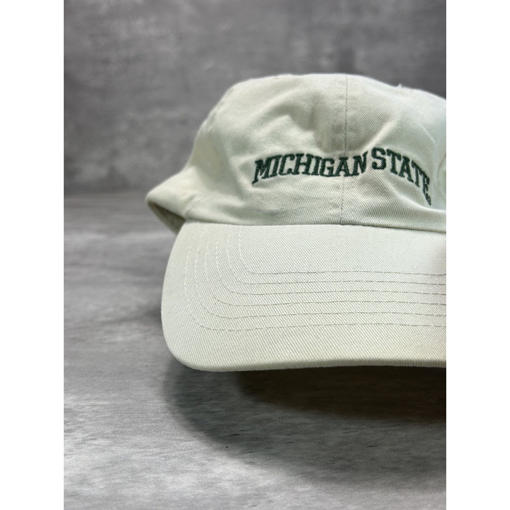 Vintage Michigan State Spartans NCAA Embroidered Spellout Strapback Hat OSFA