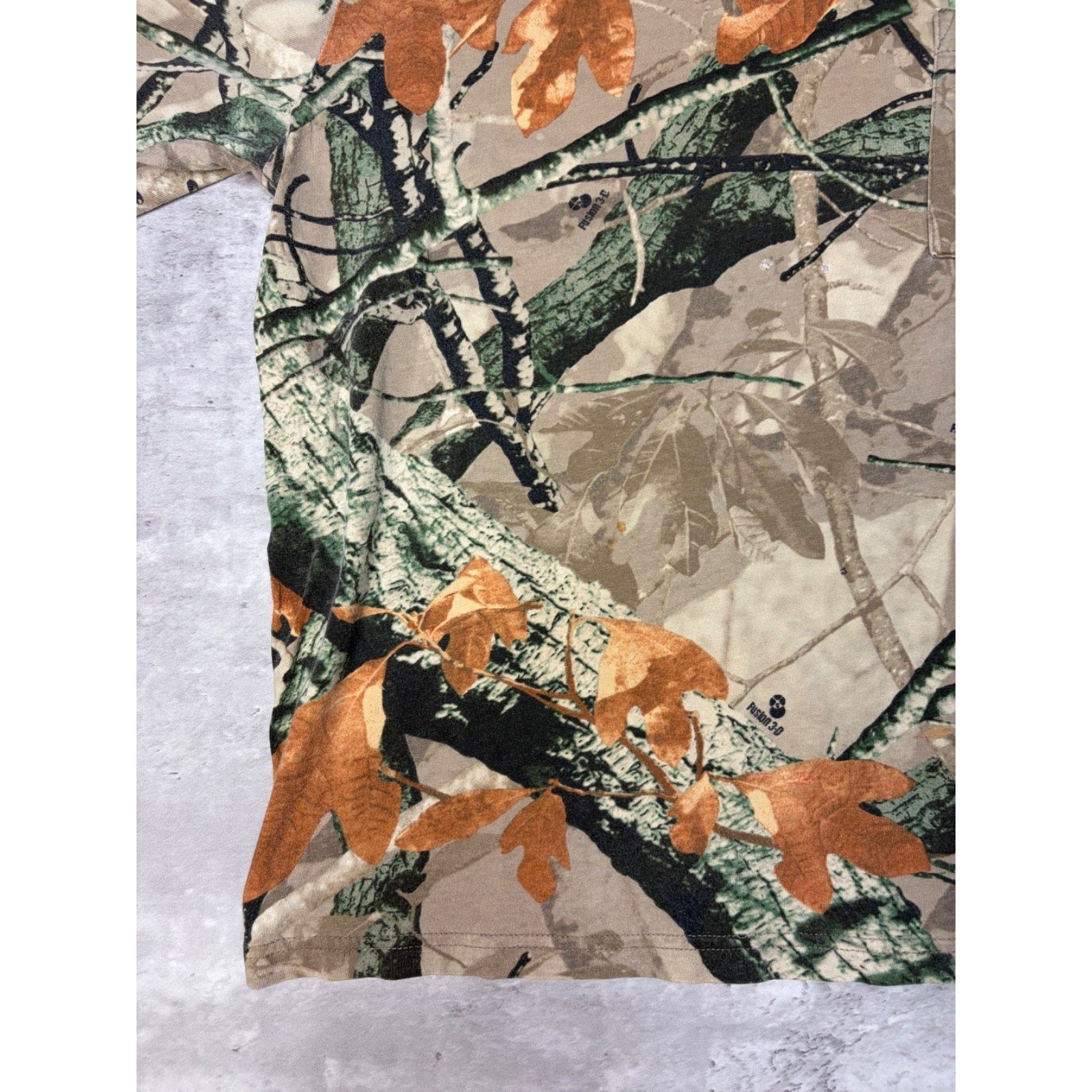 Vintage Fusion 3D Tree Camo Hunting Long Sleeve T-Shirt Size Large