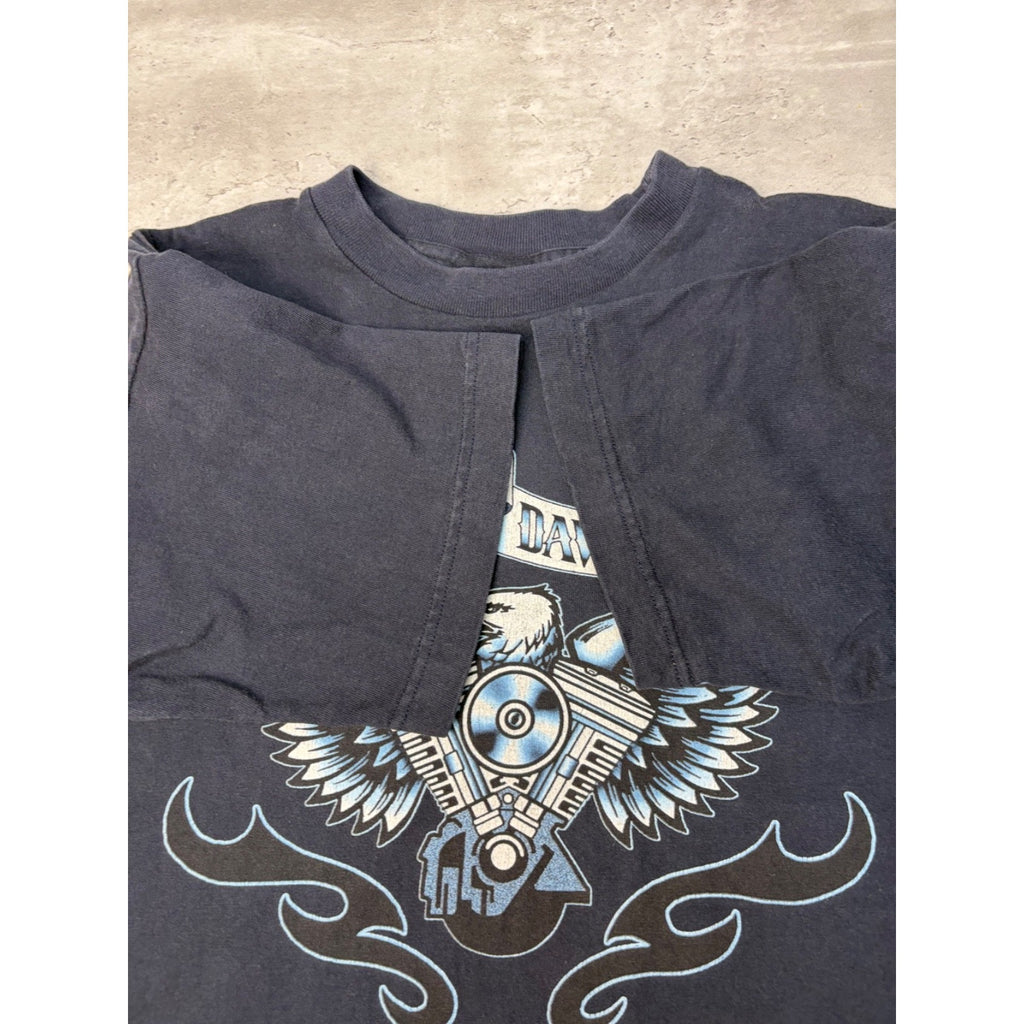 Vintage Harley Davidson Eagle Engine Graphic T-Shirt Size Large