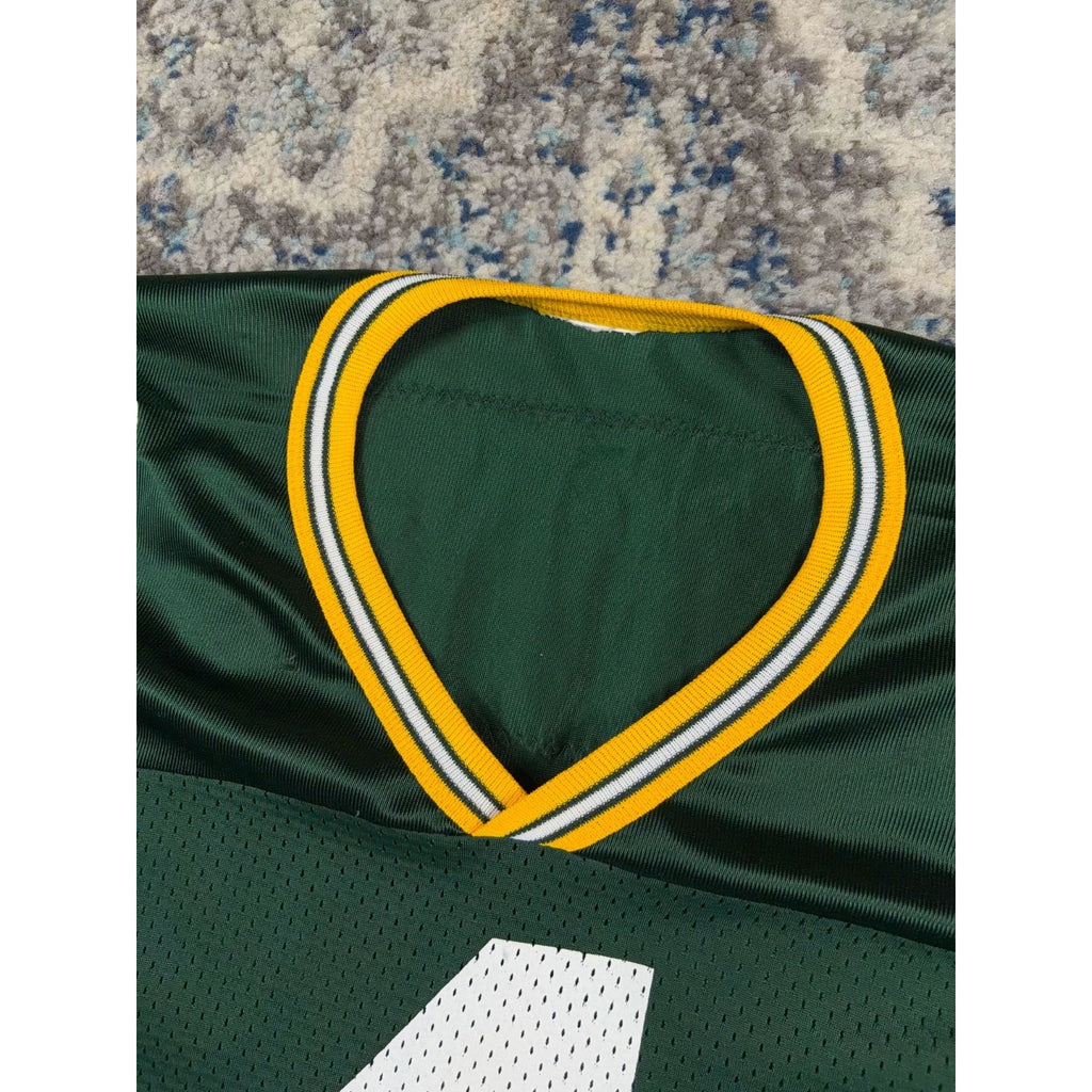 Vintage Brett Favre #4 Green Bay Packers NFL Champion Football Jersey Size Large