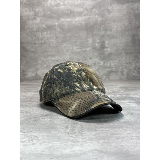 Vintage 90s Spartans Outdoors Tree Camo Hunting Snapback Hat OSFA