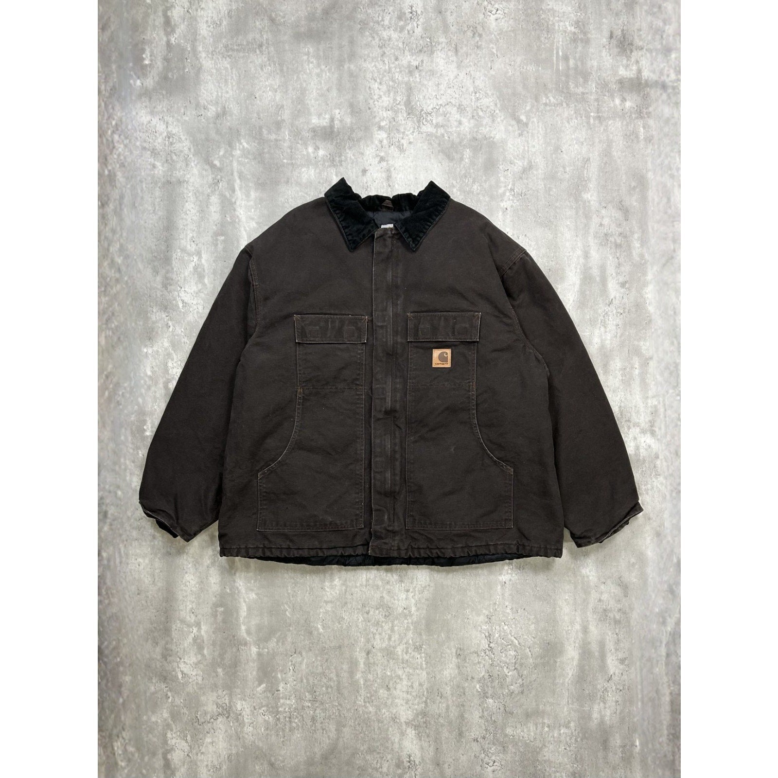 Vintage Carhartt Insulated Canvas Workwear Arctic Jacket Size 2XL Brown