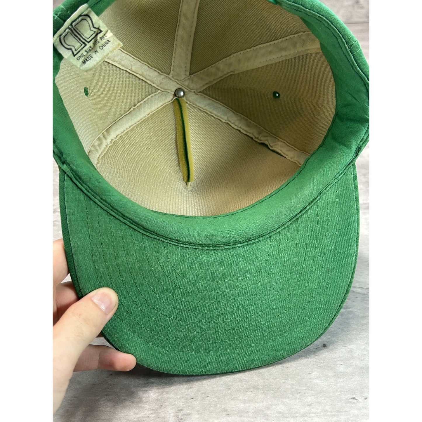 Vintage 80s/90s Classic Blank Snapback Hat OSFA Green