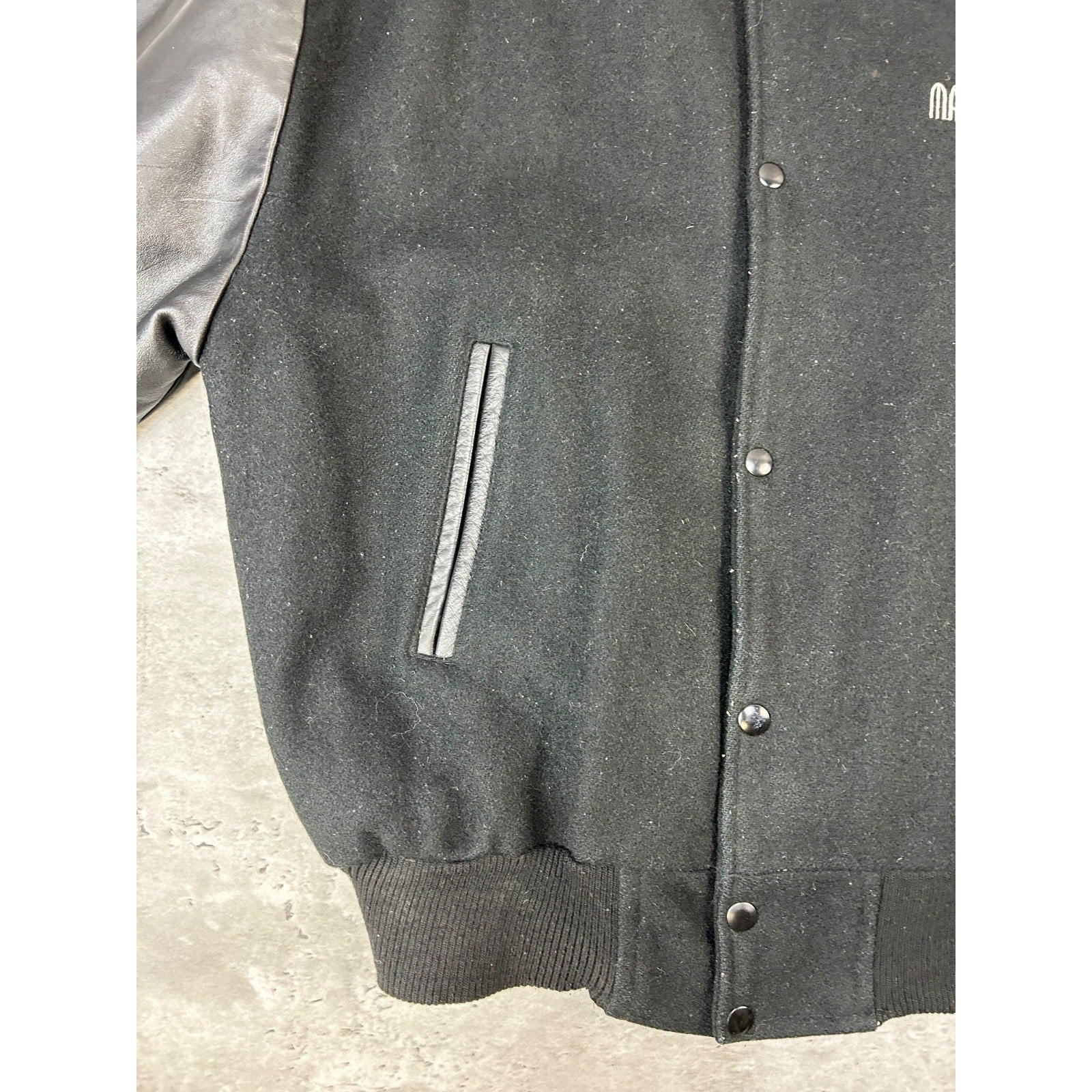 Vintage 1996 Star Trek The Exhibit Embroidered Varsity Bomber Jacket Size Medium