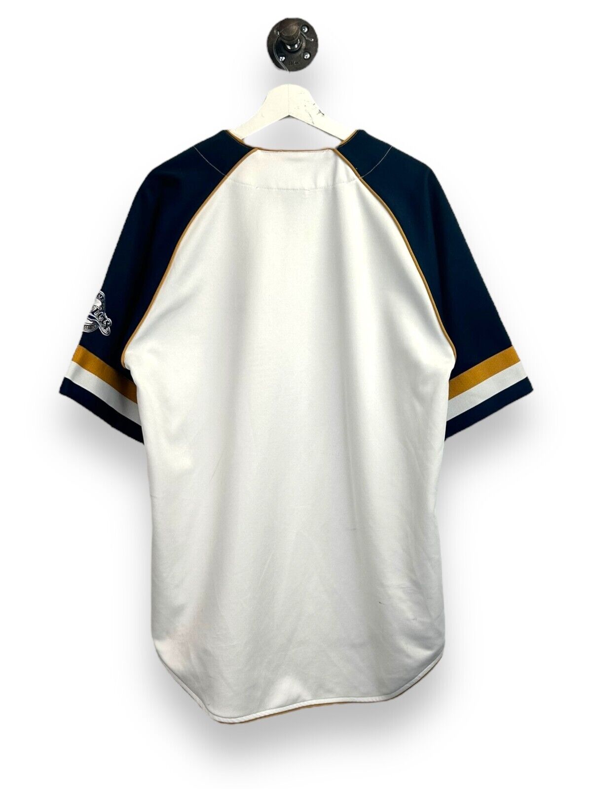 Vintage Milwaukee Brewers Stitched MLB Baseball Jersey Size Large White