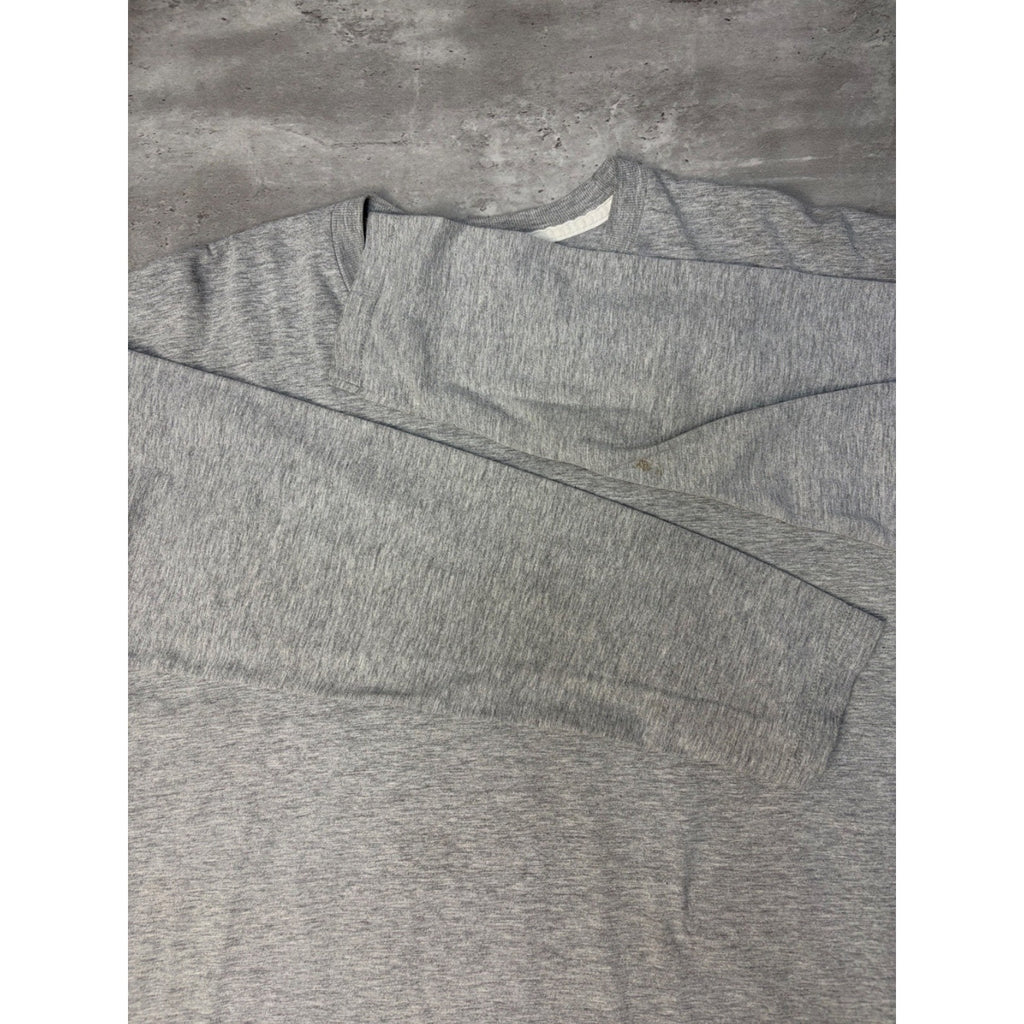 Vintage Nike Embroidered Mini Swoosh Long Sleeve Gray T-Shirt Size XL