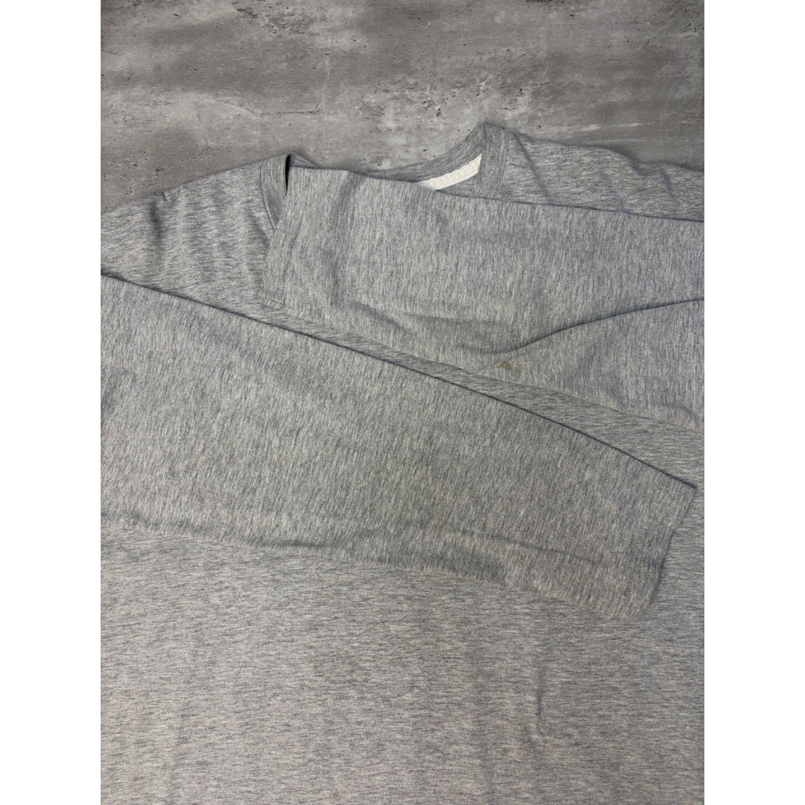 Vintage Nike Embroidered Mini Swoosh Long Sleeve Gray T-Shirt Size XL