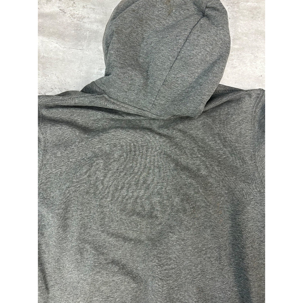Vintage 2000s Nike Embroidered Mini Swoosh Hooded Sweatshirt Size XL Gray