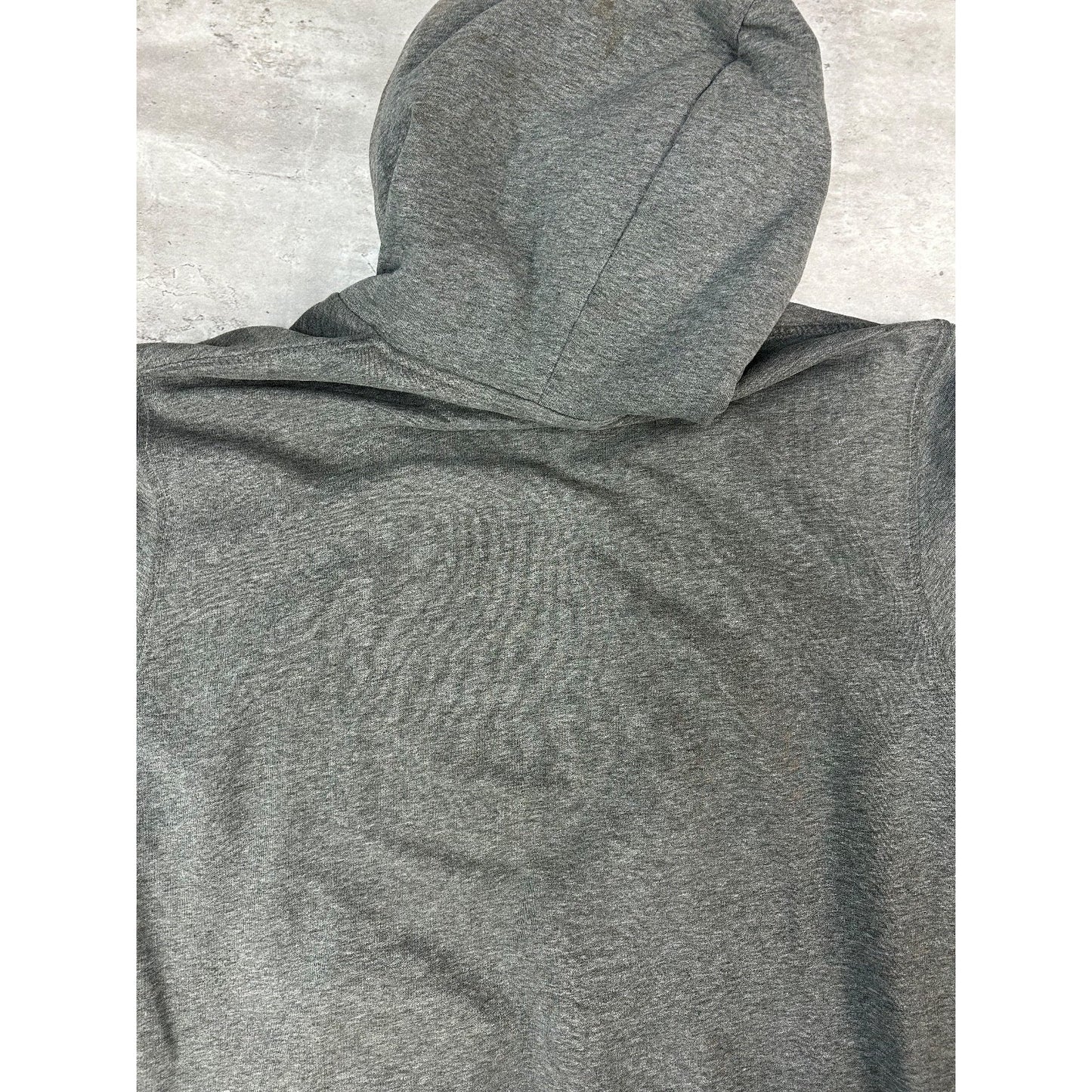 Vintage 2000s Nike Embroidered Mini Swoosh Hooded Sweatshirt Size XL Gray