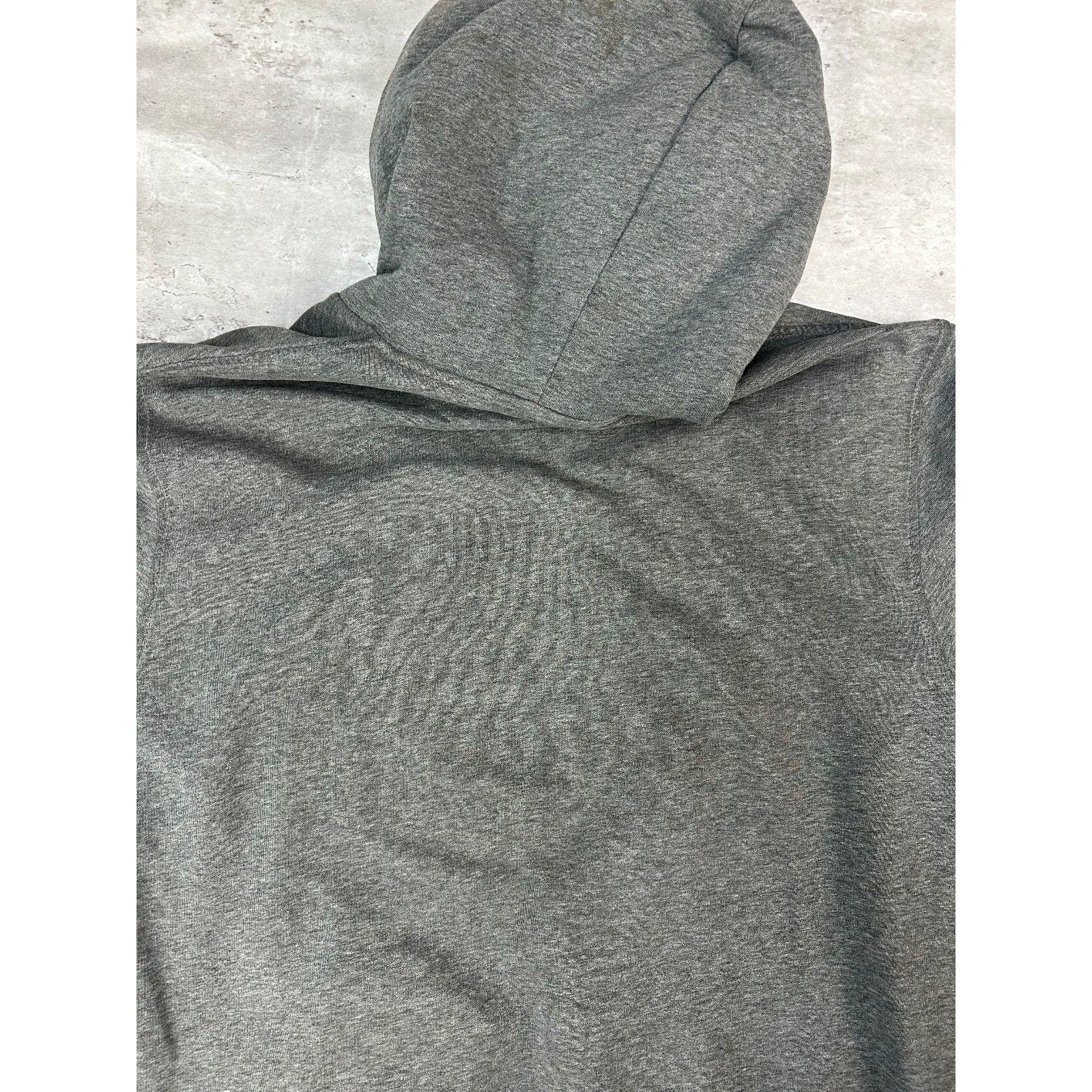 Vintage 2000s Nike Embroidered Mini Swoosh Hooded Sweatshirt Size XL Gray