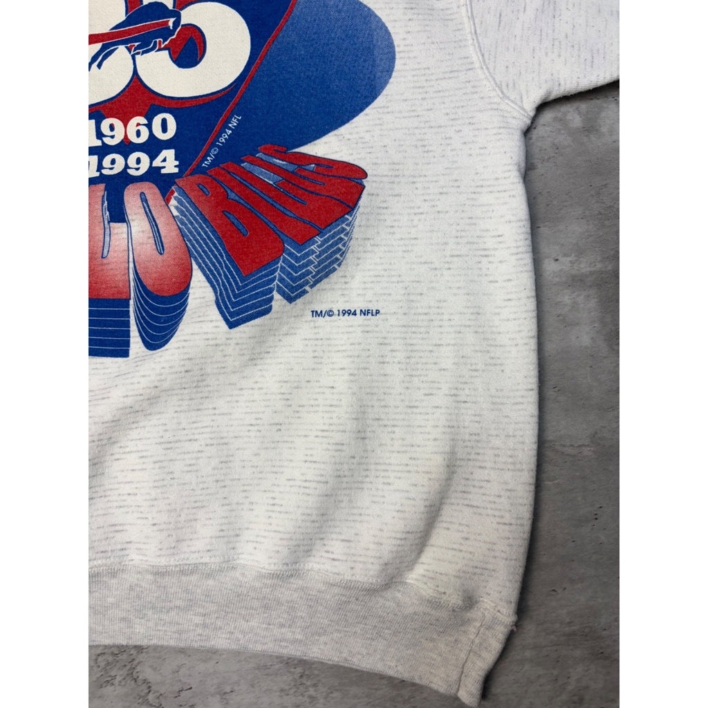 Vintage 1994 Buffalo Bills NFL 35 Year Anniversary Graphic Sweatshirt Size XL