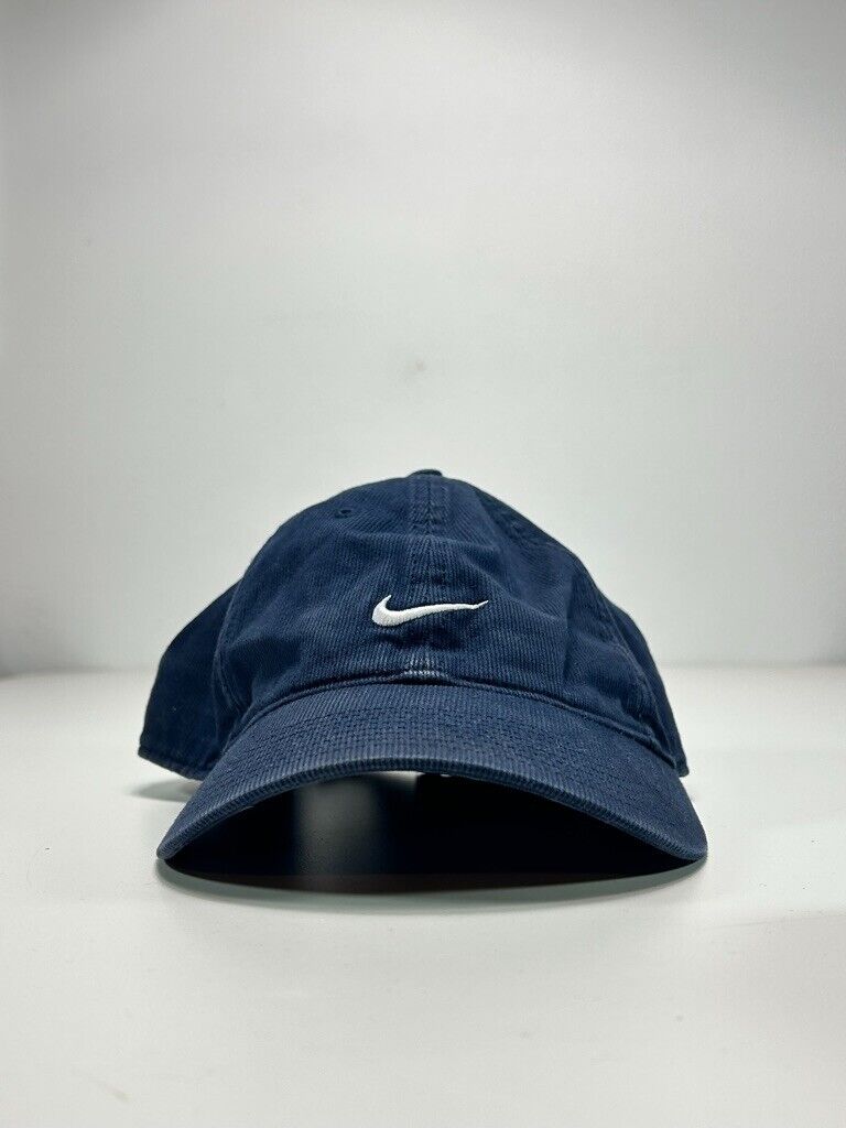 Vintage Y2K Nike Embroidered Mini Swoosh Strapback Hat OSFA Blue