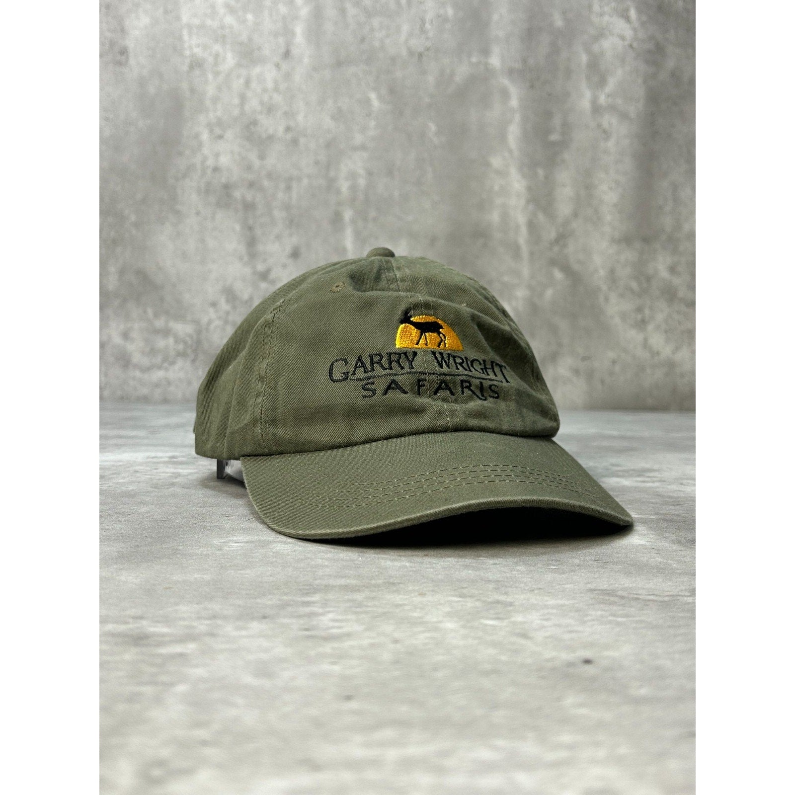Vintage 90s Gary Wright Safaris Embroidered Spellout Strapback Hat OSFA