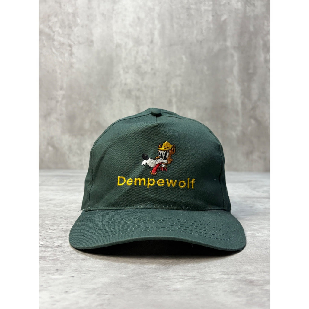Vintage Dempewolf Auto Dealership Embroidered Mascot Snapback Hat OSFA