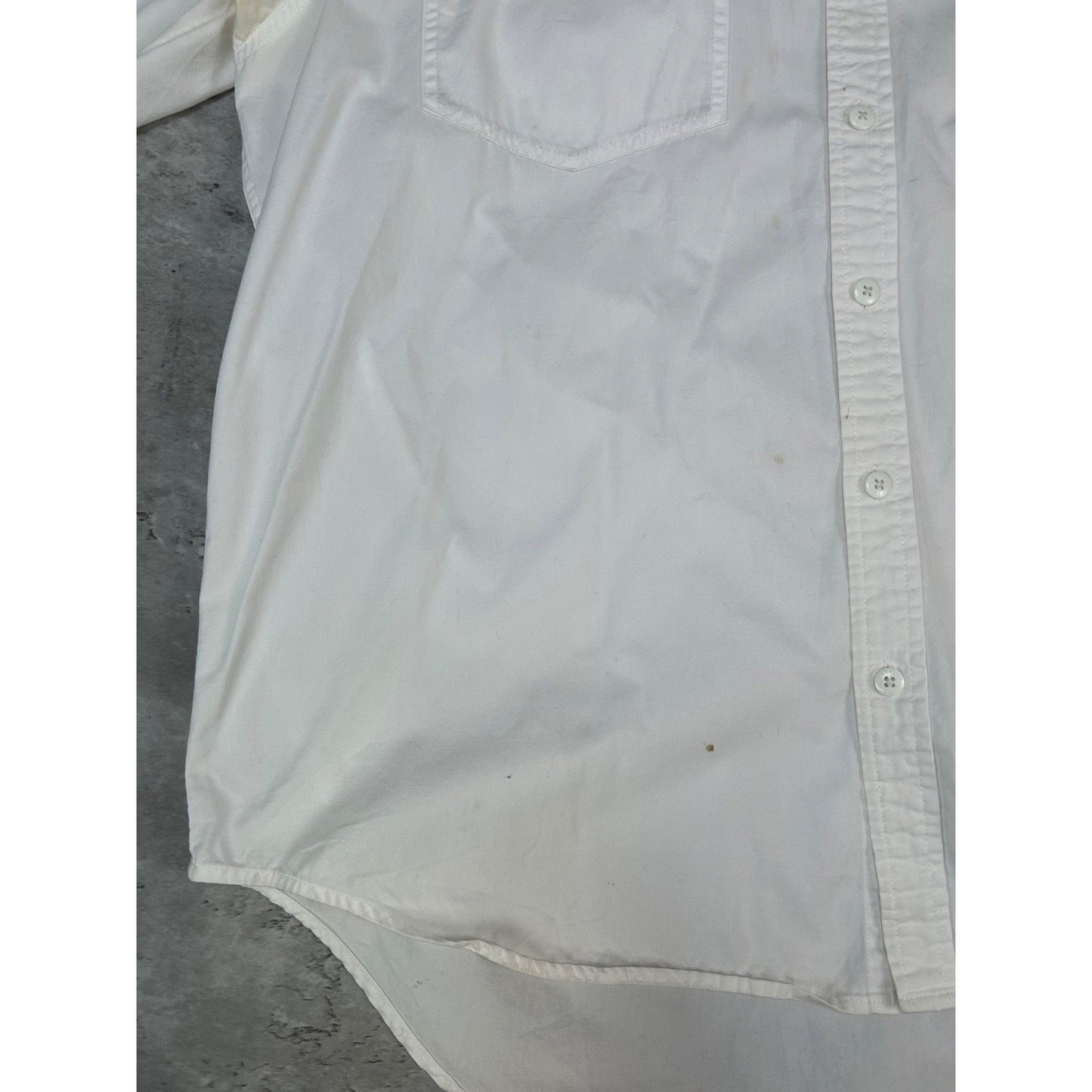 Harley Davidson Graphic Long Sleeve Button Up Shirt Size XL White