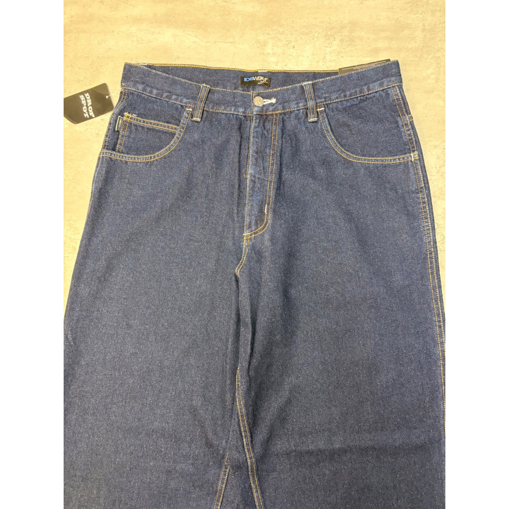 Vintage Y2K Icewear Contrast Stitched Dark Wash Denim Pants Size 36x34