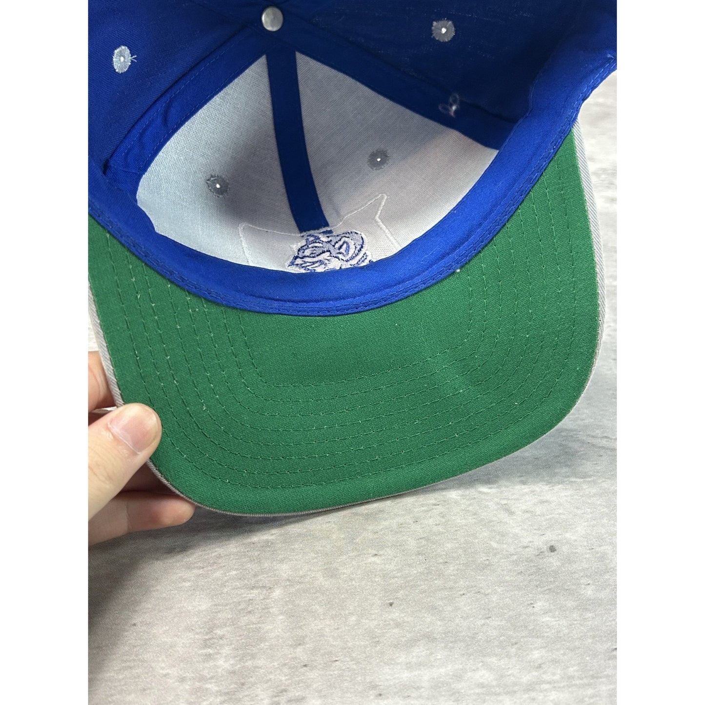 Vintage 90s Duke Blue Devils NCAA Embroidered Logo Snapback Hat OSFA