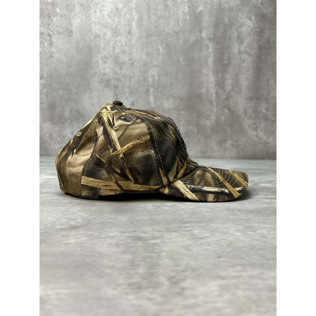 Vintage Gorilla Nuts Embroidered Logo Hunting Camo Strapback Hat OSFA