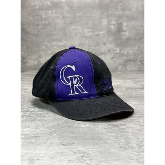 Vintage 90s Colorado Rockies MLB Embroidered Baseball Snapback Hat YOUTH OSFA