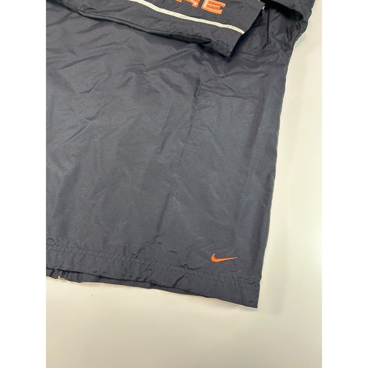 Vintage Nike Embroidered Spellout Full Zip Windbreaker Jacket Size Medium Black