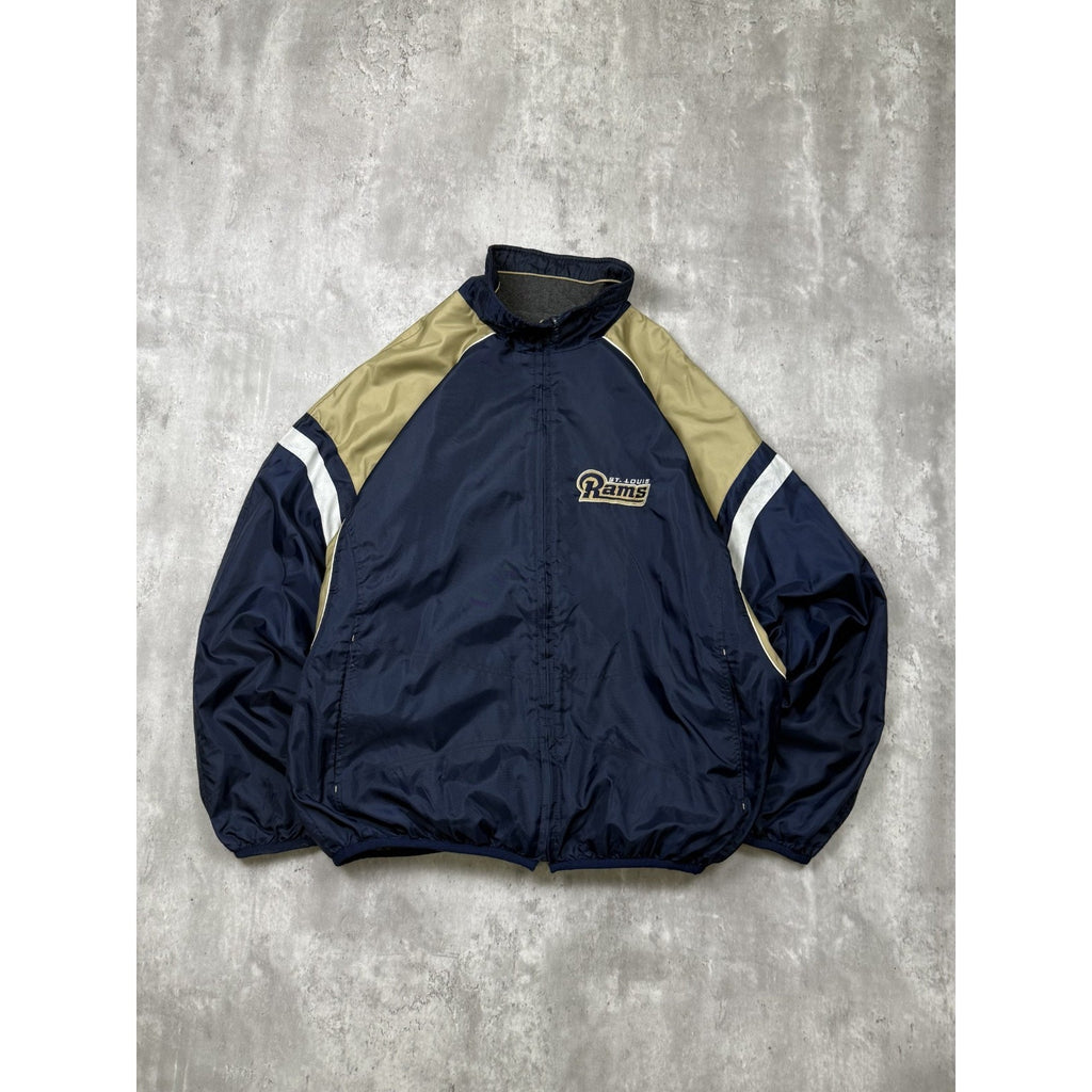 Vintage St Louis Rams NFL Reversible Windbreaker Jacket Size Medium