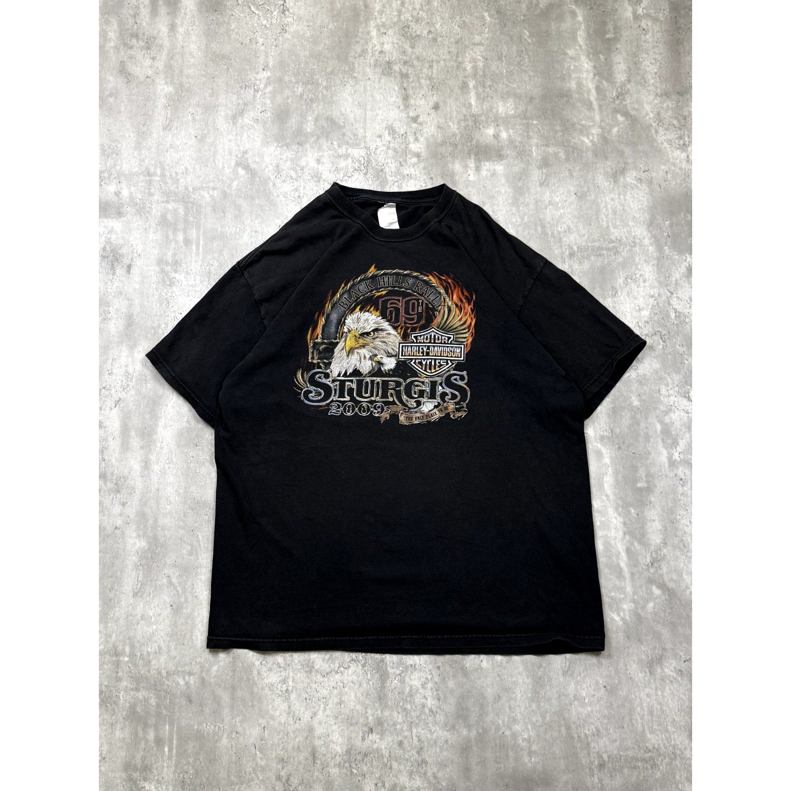 Harley Davidson Sturgie Black Hilly Rally Eagle Graphic T-Shirt Size 2XL