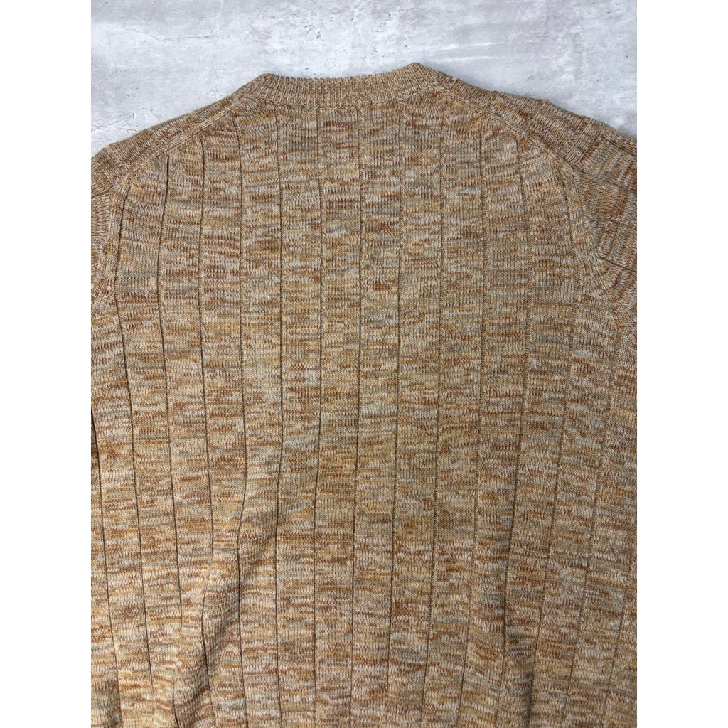 Vintage Geoffrey Beene Textured Print Pullover Knit Sweater Size Medium