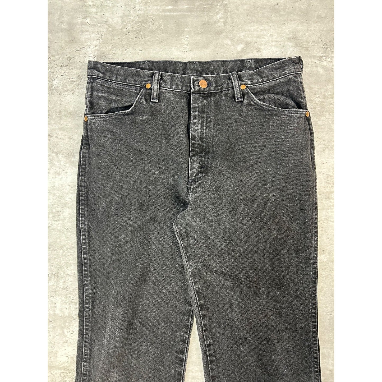 Vintage 80s/90s Wrangler Western Black Denim Pants Size 33
