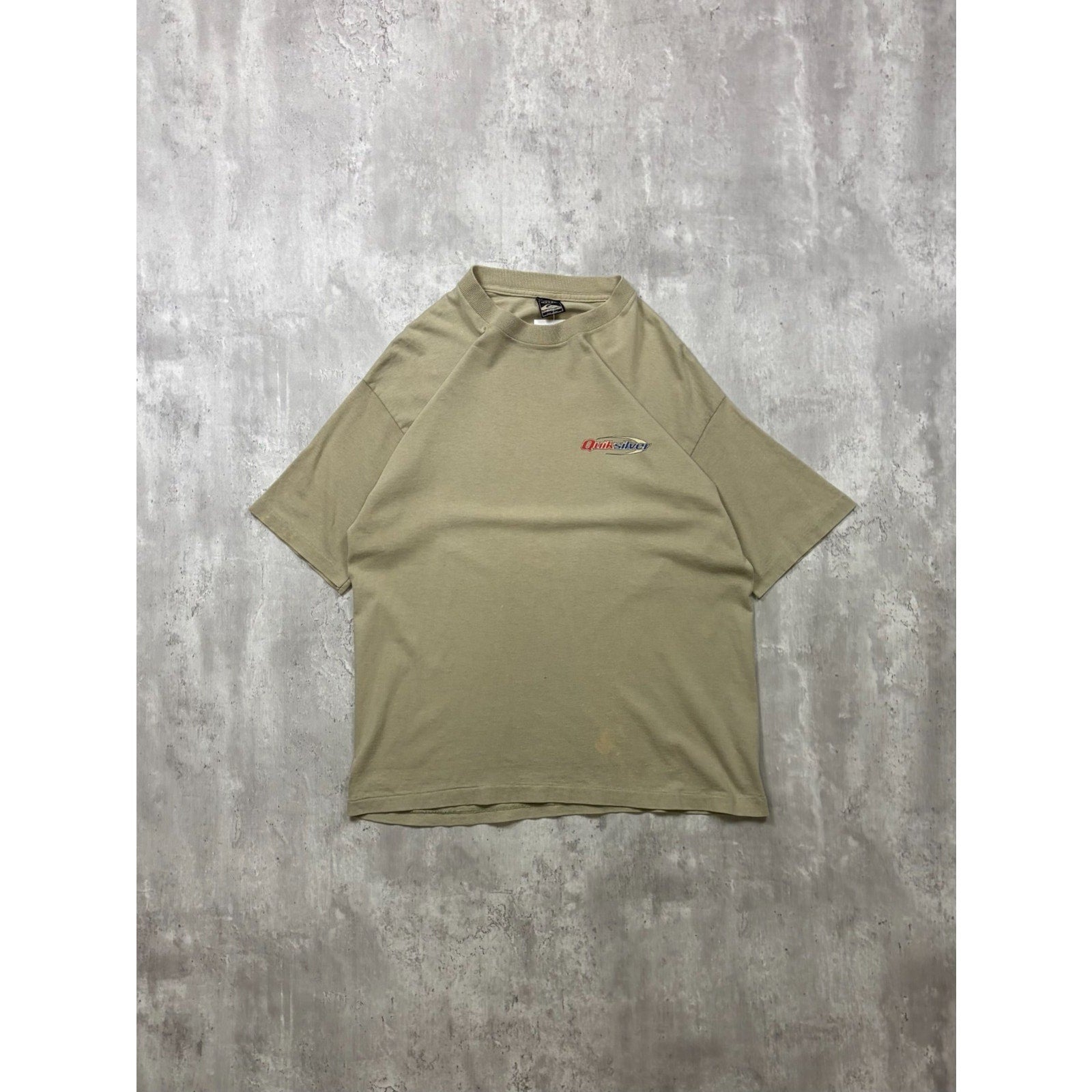 Vintage Y2K Quiksilver Advanced Boarding Two Tone Spellout Logo T-Shirt Sz Large